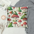 thumbnail image 2 of Leisuo Cartoon Frog Pillow Cover Farmhouse Style Red Square Throw Pillow Cover for Bedroom Rustic Plants Decorative Cushion Cover Print, 2 of 5