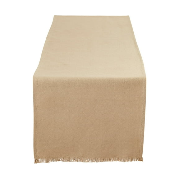 Stone Solid Heavyweight Fringed Table Runner 14X72