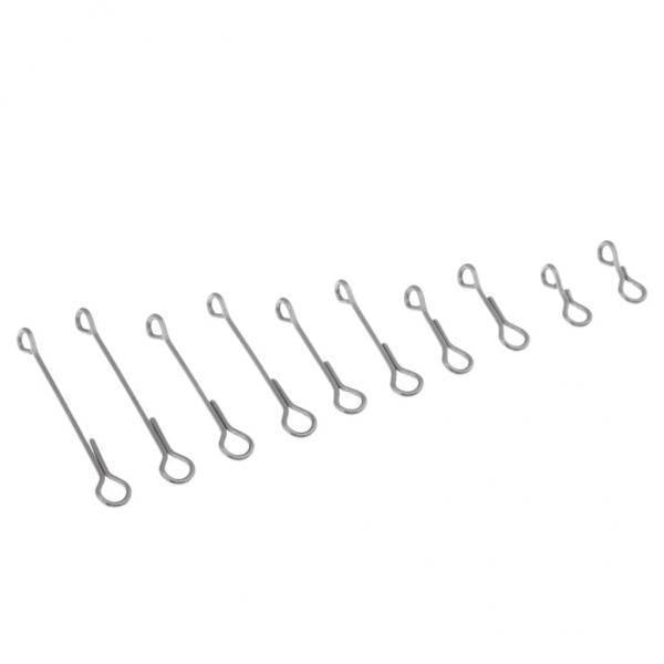 10 Pack Stainless Steel Fly Tying Articulated Shanks 5 Sizes Fish Spine 
