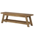 thumbnail image 3 of Fnova 55" Narrow 2-Tier Entryway Bench, Seating Bench with Shoe Storage Shelf, Large Wooden Shoe Rack Bench with Open Shelves for Entryway, Living Room, Bedroom, Foyer, Easy Assembly, 3 of 12