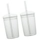 thumbnail image 3 of Cool Glass Cups 2 Set Drinking Glasses For Drinking Transparent Glass With Straw, 3 of 5