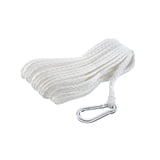 attwood 11723-7 Solid Braid MFP Anchor Line with Spring Hook 3//8 x 50, White In