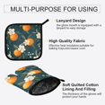 thumbnail image 3 of Yayeee Oven Mitts and Pot Holder Set of 4 Heat Resistant Kitchen Gloves Baking Hot Pad, Floral Oranges, 3 of 5