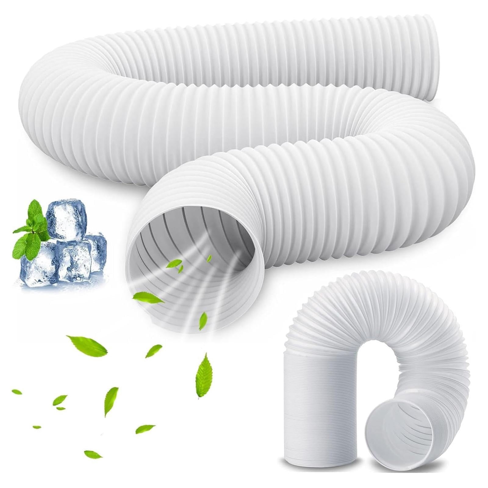 1.5m x 13cm Portable Air Conditioner Exhaust Hose, Flexible PVC Ventilation Hose Extension, Left-Hand Thread (Counter-Clockwise) AC Vent Hose for Air Cooler & Portable AC Units
