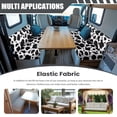 thumbnail image 3 of XYZCANDO Cow Print RV Dinette Cushion Covers Comfortable RV Accessories for Inside Bench Cushion Washable Sofa Slip Covers for 2 Seat Cushion Couch Stretchable Slip Covers for Loveseat White, 3 of 7