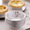 thumbnail image 4 of THLKIF 50-Pack Disposable Aluminum Foil Tart Pans, 2.76 Inch Round Baking Cups and Molds for Cupcakes, Tarts, Pudding, and Mini Pies, Easy Cleanup, 4 of 7