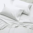 thumbnail image 2 of GFDYREE Ultrasoft & Light Weight 100% Combed Compact Cotton Sheet Set, 4 Piece Set, Bestselling Full Sheets Percale Weave, Cool & Breathable, Fitted Sheet Fits Up to 18" Deep Pocket, Arctic, 2 of 7