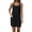 Black, variant on Shift Dresses for Women Square Neck Sleeveless Button Detail Midi Dress with Pockets Casual Summer Vacation Sundress Blue S