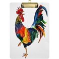 thumbnail image 1 of FMSHPON Colorful Rooster Clipboard Hardboard Wood Nursing Clip Board and Pull for Standard A4 Letter 13x9 inches, 1 of 8
