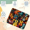 thumbnail image 3 of Musical Instrument Square Mouse Pad, 8.3x9.8 Inch, Non-Slip Rubber Bottom, Printed Desk Mat for Office and Gaming, 3 of 6