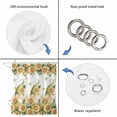 thumbnail image 4 of Sunflower Shower Curtain, Waterproof Shower Curtains for Bathroom, Gnomes Butterfly Leaf Butterfly Pastoral Washable Fabric Bathtub Curtain Set Bath Decor with 12 Hooks Long 72"x84", 4 of 8
