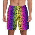 thumbnail image 2 of Goofa Animal Paw Rainbow Printed Men's Swim Trunks Board Shorts Quick Dry Mens Swimming Trunks with Compression Liner,Breathable Fit Hawaii Beach Shorts-Small, 2 of 9