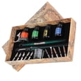 thumbnail image 3 of M Buder Dip Pen Kit Flat Round Nibs with Ink Holder for Writing Drawing Calligraphy, SP249035 Blackish Green Rod Glass Pen, 9.84 inches / 25 cm length, Vintage English Art Calligraphy Gift Set, 3 of 9