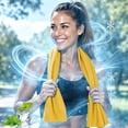 thumbnail image 5 of Cooling Towel, Sports Ice Towel with Silicone Storage Case, Soft Breathable Microfiber Cooling Cloth for Gym, Yoga, Running, Camping, Outdoor Activities, Heat Relief, 5 of 9