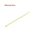 thumbnail image 5 of 150mm x 2.5mm Fluorescent Green Cable Zip Ties Self-Locking Nylon Tie Wraps 100 Pack, 5 of 5