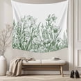 thumbnail image 5 of Wildflower Leaf Tapestry for Bedroom Wall Hanging Tapestry, Green Floral Botanical White Watercolor Ceiling Backdrop Tapestries Poster Blanket Wall Decor for Teens Room Living Room Dorm 59" x 90", 5 of 8