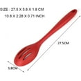 thumbnail image 3 of Silicone Nonstick Slotted Spoons Set 2,High Heat Resistant, Hygienic Design Cooking Baking Spoons Set for Cooking Stirring, Mixing and Serving,Red and Black, 3 of 7