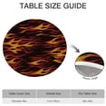 thumbnail image 6 of Starry Night Patterned Fabric Tablecloth with Abstract Geometric and Watercolor Ocean Beach Scenes, Boho Style with Patriotic American Flag Accents, 6 of 7