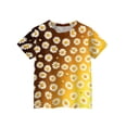 thumbnail image 3 of Abcomgle Girls Shirts Crewneck Daisy Flower Print Toddler T-Shirt Short Sleeve Tshirts Toddler Summer Fashion Cotton Toddler Tops Girls, 3 of 5