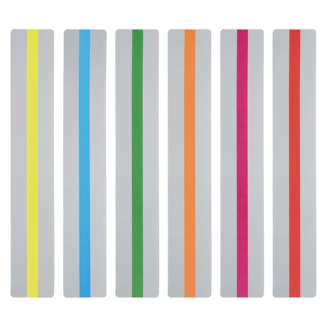 Uxcell Guided Reading Strips Tracking Highlight Colored Overlay Bookmarks 6 Colors 6 Pcs