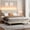 Off White, variant on Bestier Corduroy Upholstered Full Bed Frame with Adjustable Headboard, Platform Bed Frame with LED Light, Solid Wood Slats, No Box Spring Needed, Beige
