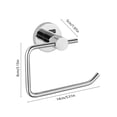 thumbnail image 3 of Toilet Paper Holder, Wall Mounted Stainless Steel Tissue Roll Rack with Open End Design, Rust Resistant Bathroom Organizer for Quick Roll Replacement, Space Saving Storage for Home, 3 of 6