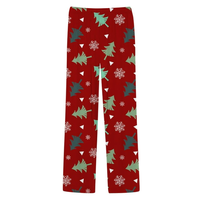 Pantalon de Pyjama pour Hommes Arbre de Noël Pantalon de Pyjama Décontracté avec Cordon et Poches Pantalon de Pyjama Rouge m