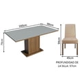 thumbnail image 3 of Juego de Comedor Mesa con Tablero de Madera 4 Sillas Marrón/Gris/Imperial Keila Madesa, 3 of 7