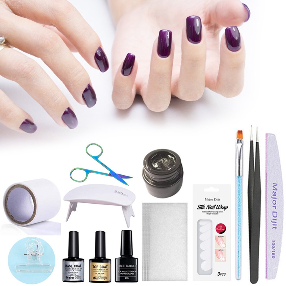 Famure Manicure suitNail Extension Repair Fiber Glue Fiberglass Gel