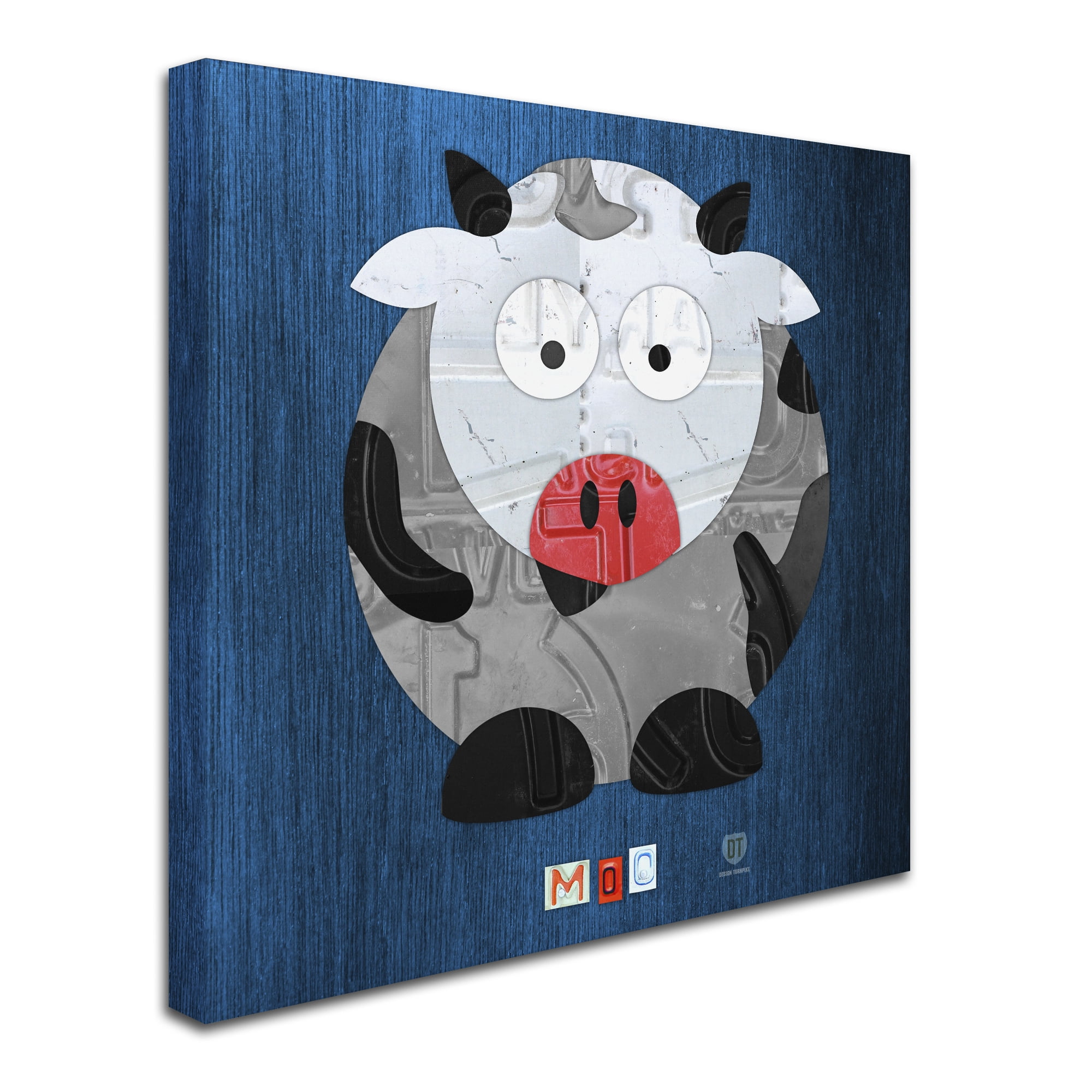Trademark Fine Art 'Moo The Cow' Canvas Art by Design Turnpike