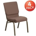 thumbnail image 2 of Flash Furniture Brown Dot Fabric Church Chair,PK4 4-FD-CH02185-GV-BNDOT-GG, 2 of 7