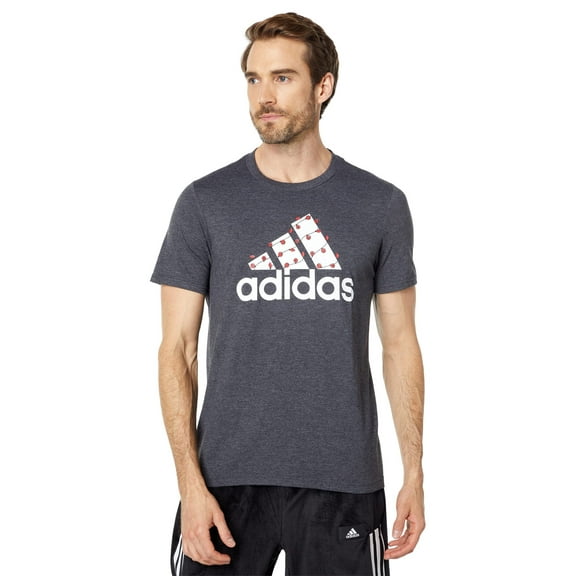 adidas Holiday Lights Tee Dark Grey Heather/White XL
