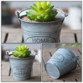 thumbnail image 3 of 2 cubos de hierro vintage para flores, contenedor para plantar, adorno para el hogar, 3 of 6