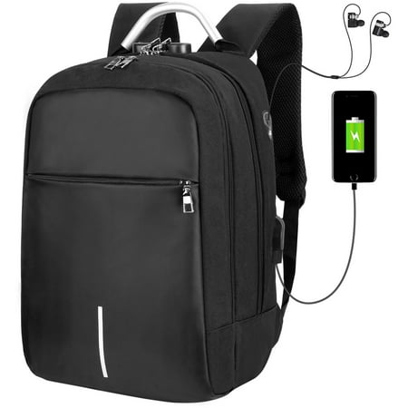 Vbiger 14" Laptop Backpack Antitheft Travel Business Work Backpack with Lock for Men Women