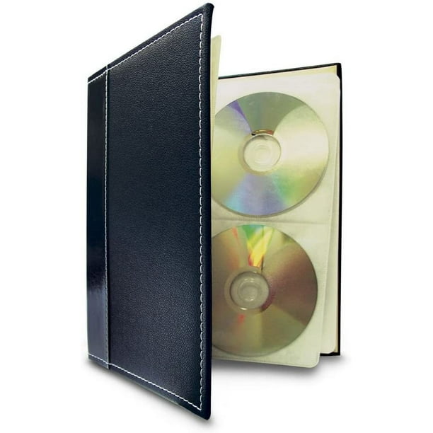 Bellagio-Italia CD/DVD Storage Binder Set - Black - Leather - 6