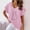 Pink#3, variant on Viikei Blouse for Women Dressy Casual,Women V-neck Print T-Shirts Fashion Comfortable Female Blouses Khaki S