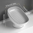 thumbnail image 3 of Xoxingysm Bath Soap Holder,Soap Dish,Soap Dish Self Leaking Wash Easy Clean Soap Dish for Shower Suction Cup Soap Container Soap Dish for Bathroom Kitchen Sinks (Grey), 3 of 4