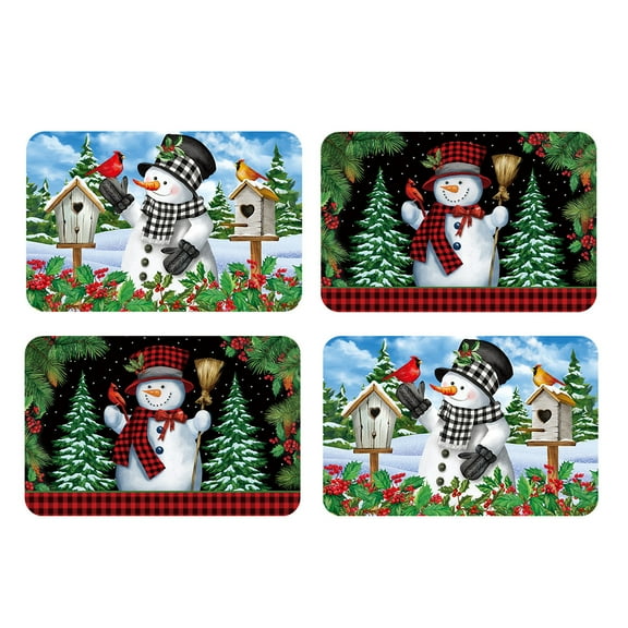 Briarwood Lane Checkered Snowmen Placemat (4-pack)