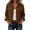 BB30_Brown, variant on Resicozy Womens Fashion Cropped Jacket Corduroy Button Down Long Sleeve Coats Lightweight Plain Jackets with Pockets 2026 Black M
