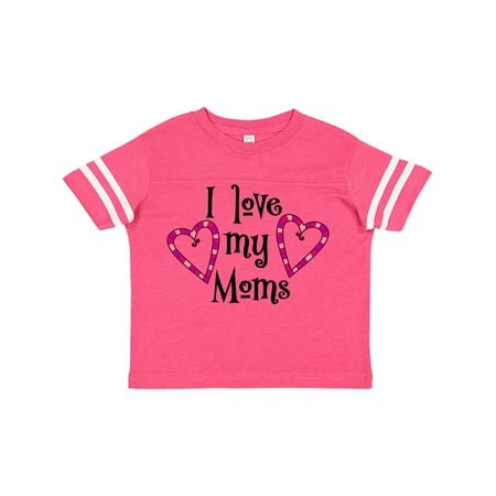 

Inktastic I Love my Moms- hearts Gift Toddler Boy or Toddler Girl T-Shirt