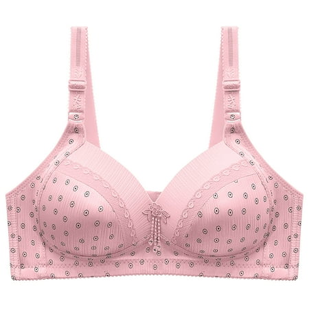 Yyeselk Women s Minimizer Bra Everyday No Underwire Comfort Bra Lift Full Coverage Bras Adjustable Strap Push Up Everyday Bras Rose Gold L