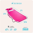 thumbnail image 5 of Open Box Ostrich Ladies Comfort Lounger, Beach Camping Pool Tanning Chair, Pink, 5 of 12