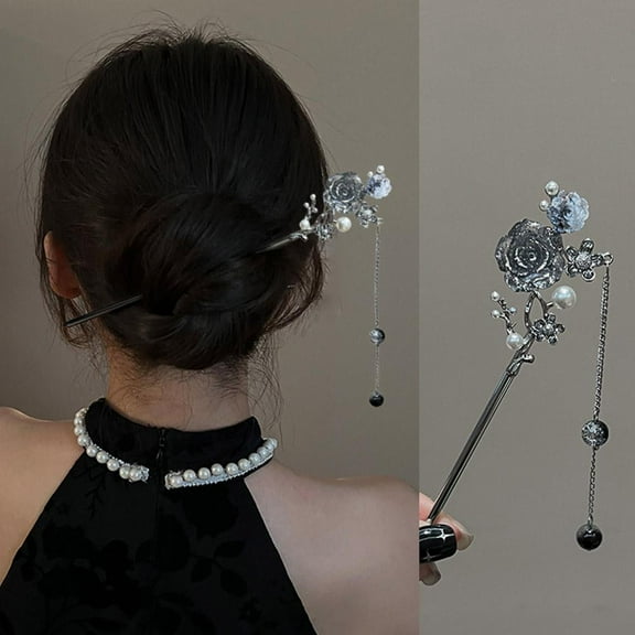 Wmool Chinese Style Butterfly Flower Tassel Hair Stick Hairpi Chinese V8O3