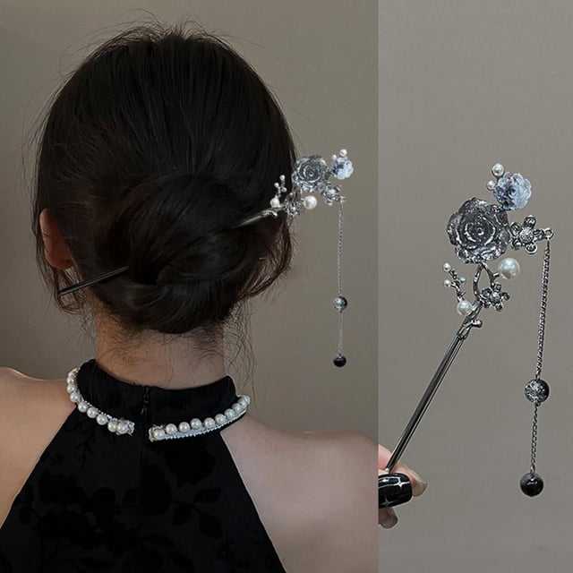 Épingle à Cheveux Papillon Rose Chinois - Style Ancien Oscillation Torsadée Step Cheongsam Épingle à Cheveux