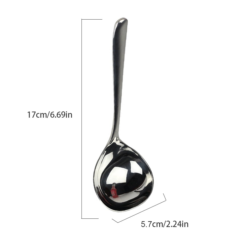 TangFuRen Soup Spoon Large Sus 304 Stainless Steel Soup Ladle Deeper Heavy Solid Long Handle Big Spoon Family Hotel Hot Pot Spoon