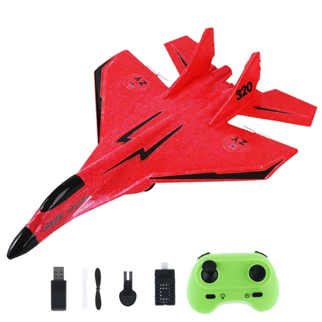 Avions RC Portables Planeur RC de Loisir pour Adultes Garçons Filles Débutant Rouge