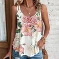 thumbnail image 1 of Puntoco Tops sin mangas para mujer Camiseta sin mangas holgada informal de verano con cuello redondo y estampado a la moda para mujer, 1 of 5