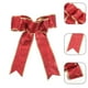 thumbnail image 2 of RomaMX 5pcs/paquete de tela brillante de la navidad de la cinta de la cinta de la cinta del reverso de la cinta del nudo para el árbol de Navidad presenta la decoración (rojo), 2 of 7
