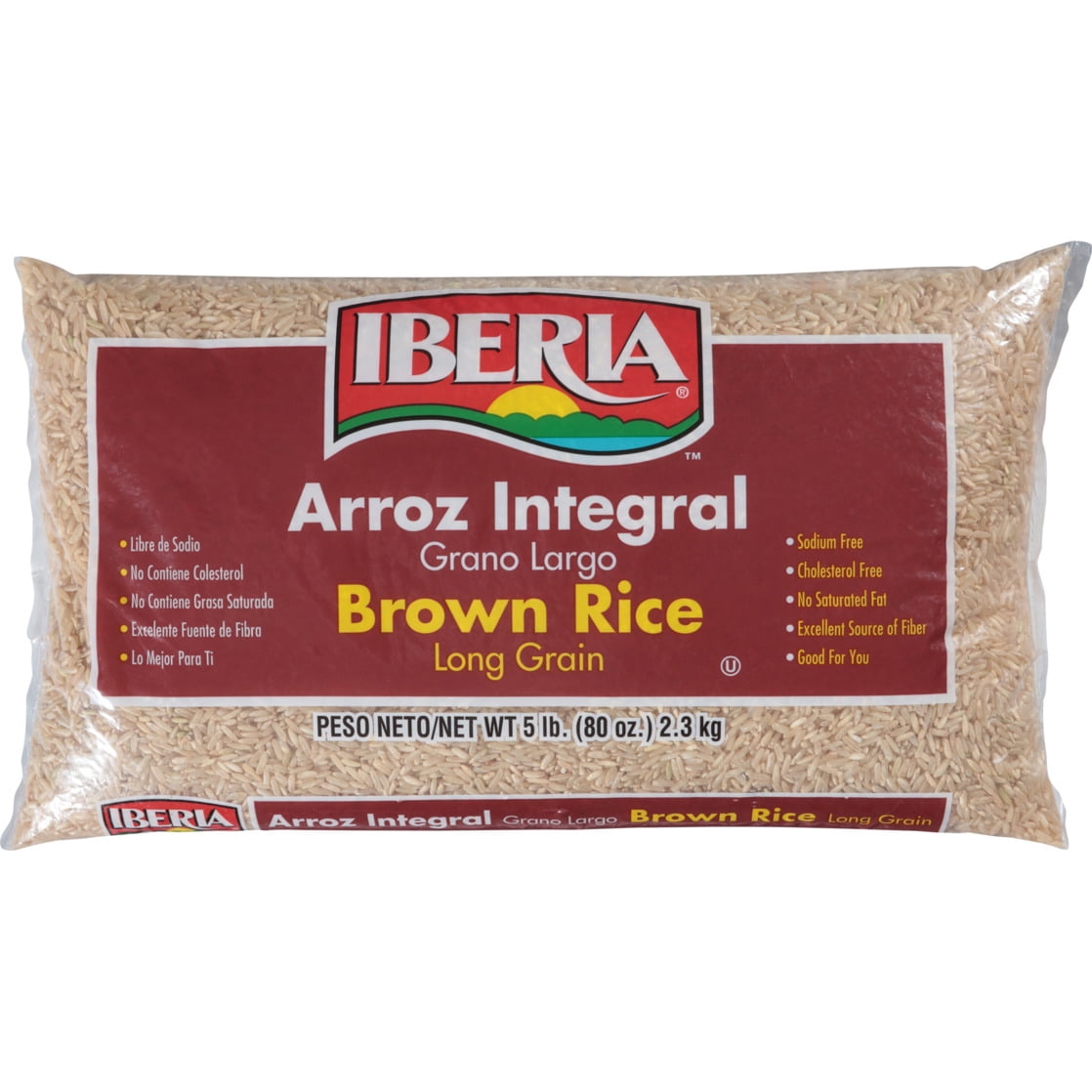 (8 pack) Iberia Long Grain Brown Rice 5 lb