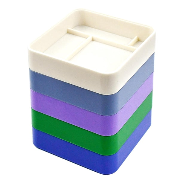 Reloj de 5 capas, contenedor de plástico colorido para de joyería de movimiento de Hardware, Cuadrado Yuyangstore Contenedor de almacenamiento
